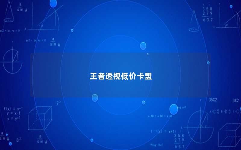 王者透视低价卡盟
