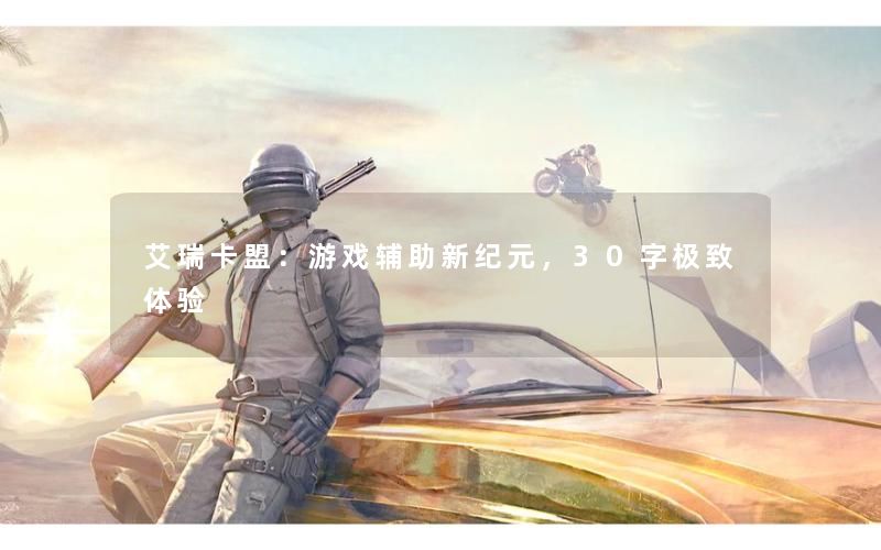 艾瑞卡盟：游戏辅助新纪元，30字极致体验